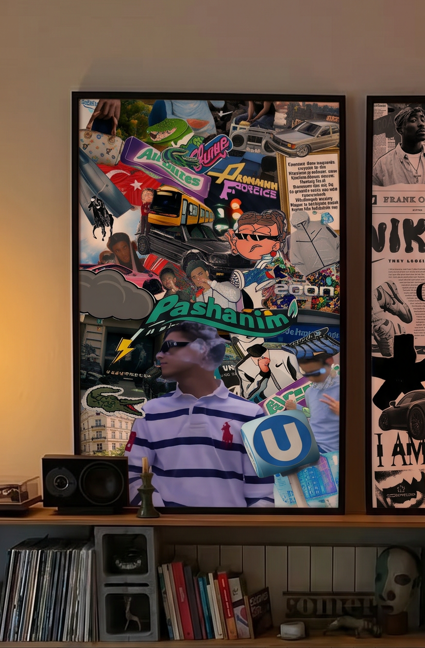 Pashanim "Airwaves" Poster mit Rahmen