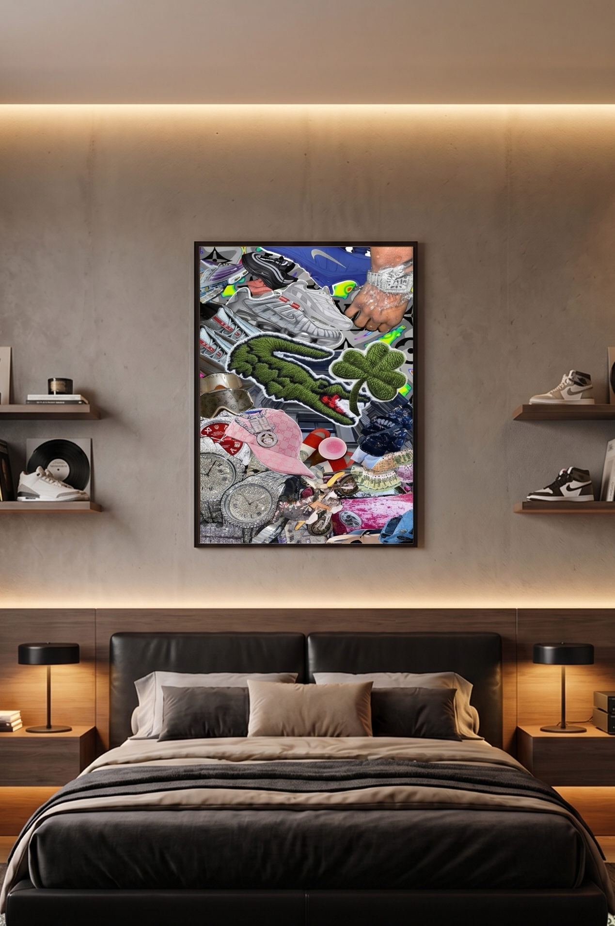 Krokodil Poster mit Rahmen