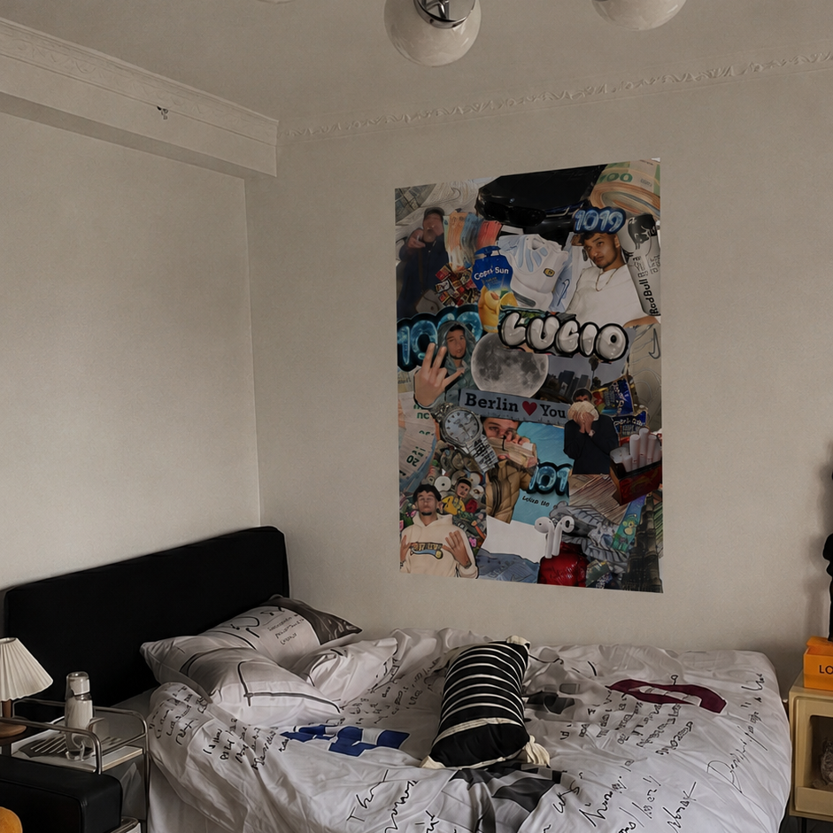 Lucio "Mond" Poster mit Rahmen