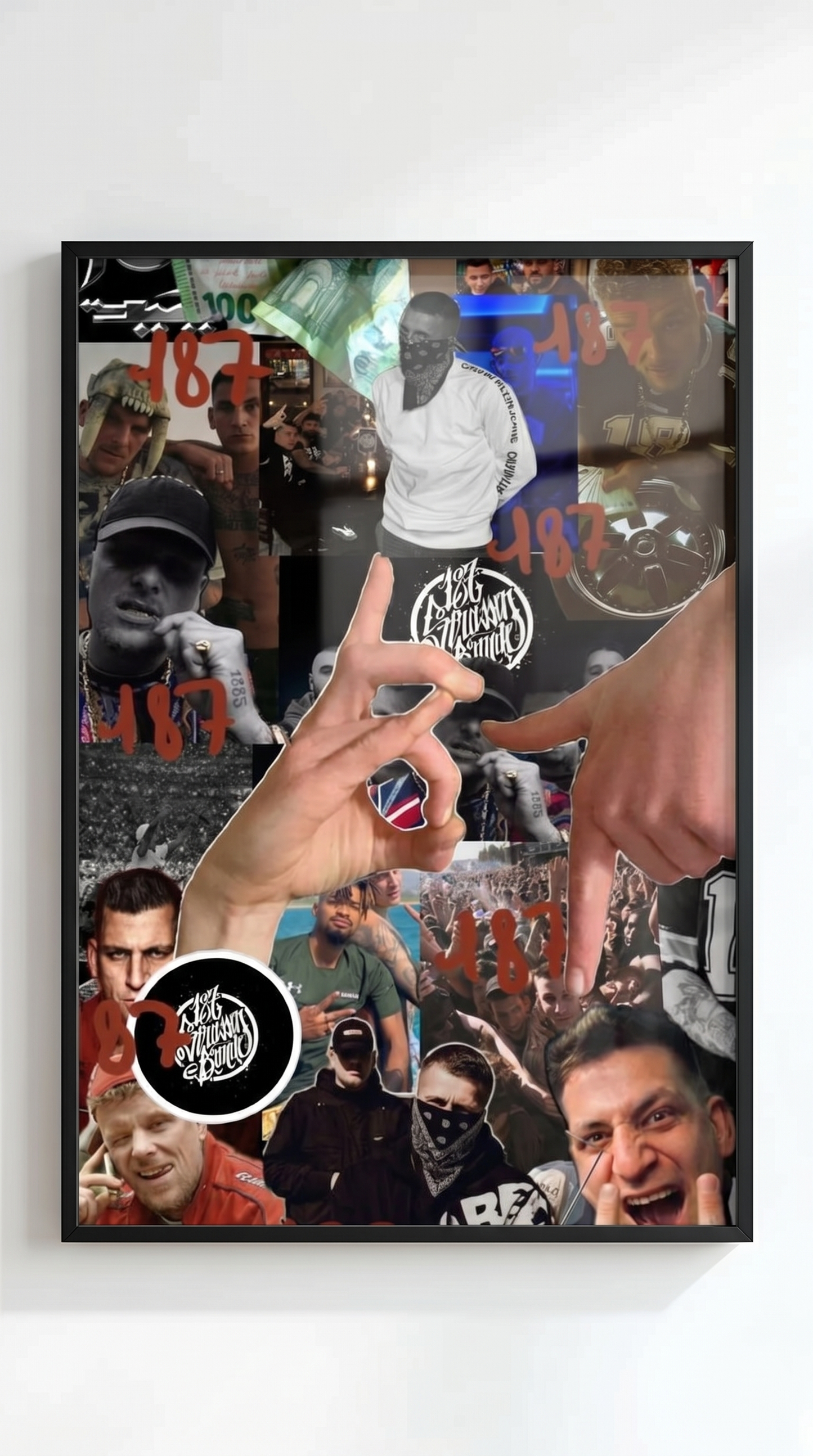 187 Poster mit Rahmen
