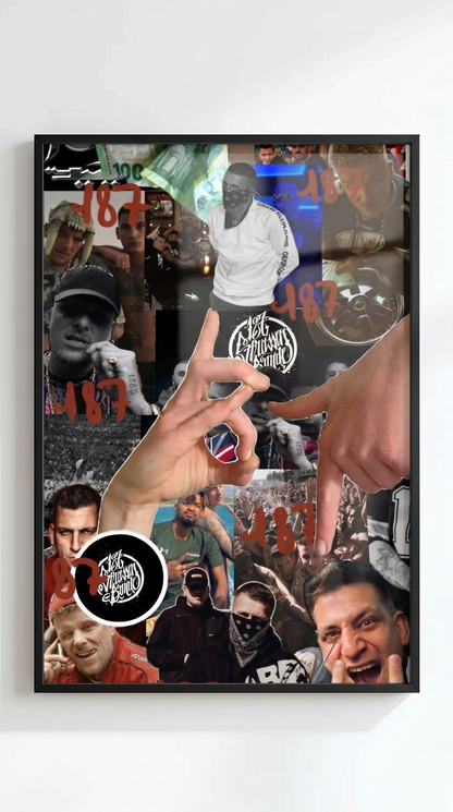 187 Poster mit Rahmen